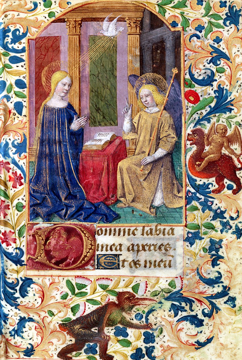 Ms Latin 13305 fol.15 Annunciation, kirjasta "Heures a l