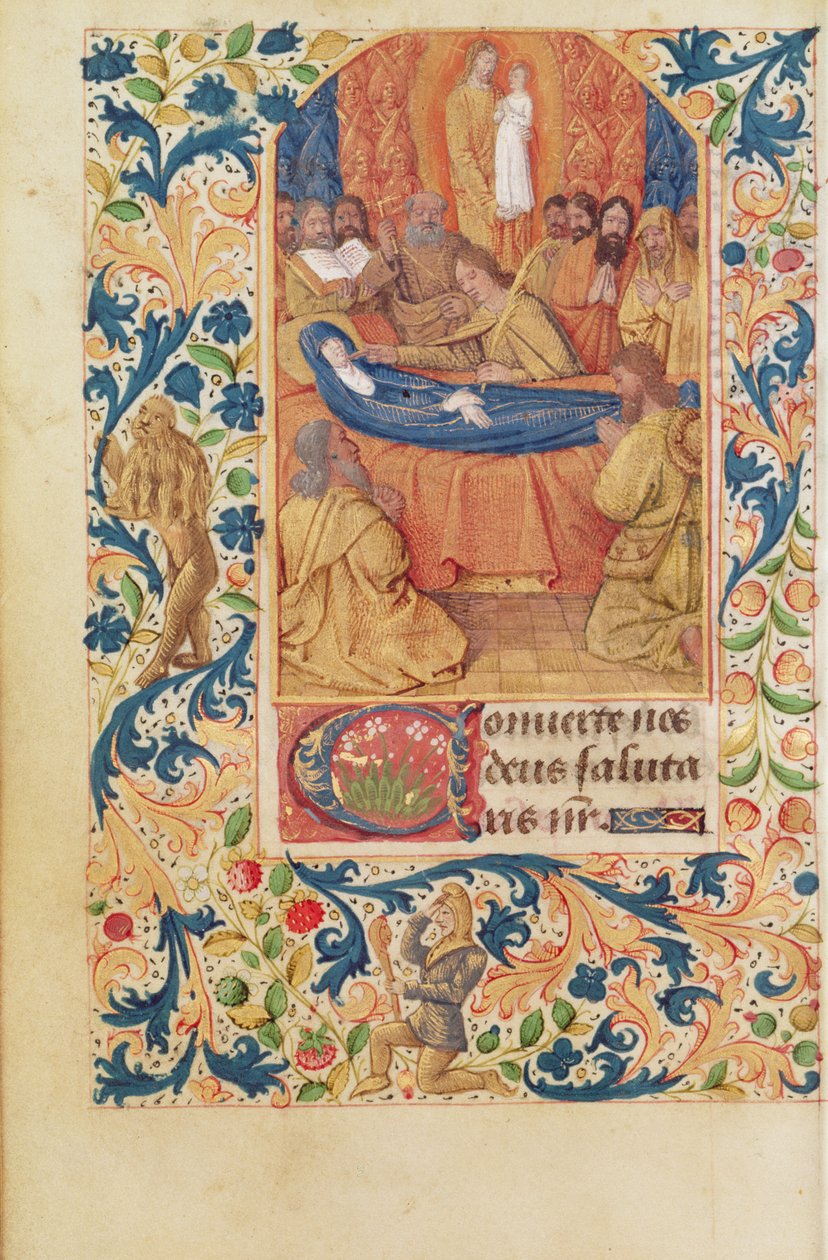 Ms Latin 13305 fol.88v The Death of the Virgin, 