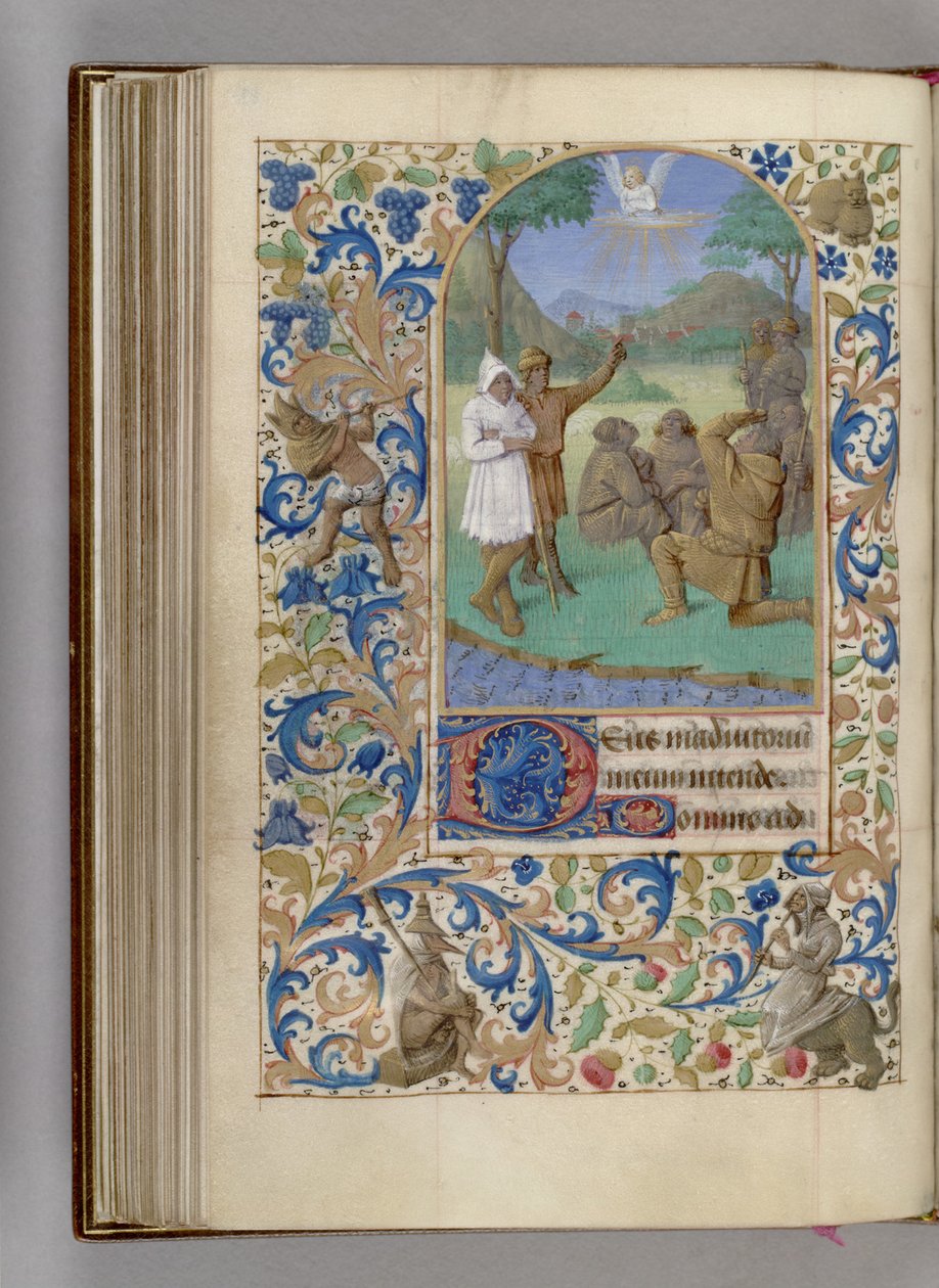 Ilmoitus paimenten tuntikirjaan, 1450-1499 tekijältä Jean Fouquet