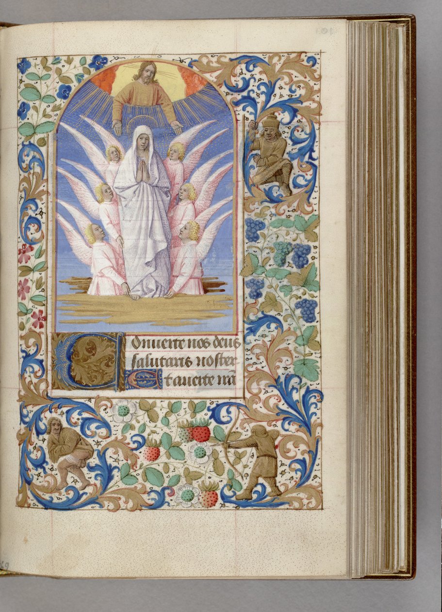 Neitsyt taivaaseenastumisen tuntikirja, 1450-1499 tekijältä Jean Fouquet