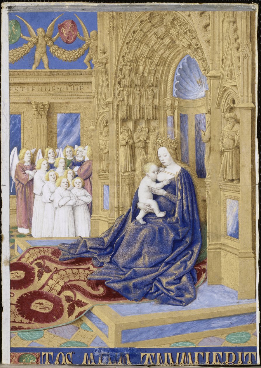 Neitsyt ja lapsi nousi valtaan Hours of Étienne Chevalier tekijältä Jean Fouquet