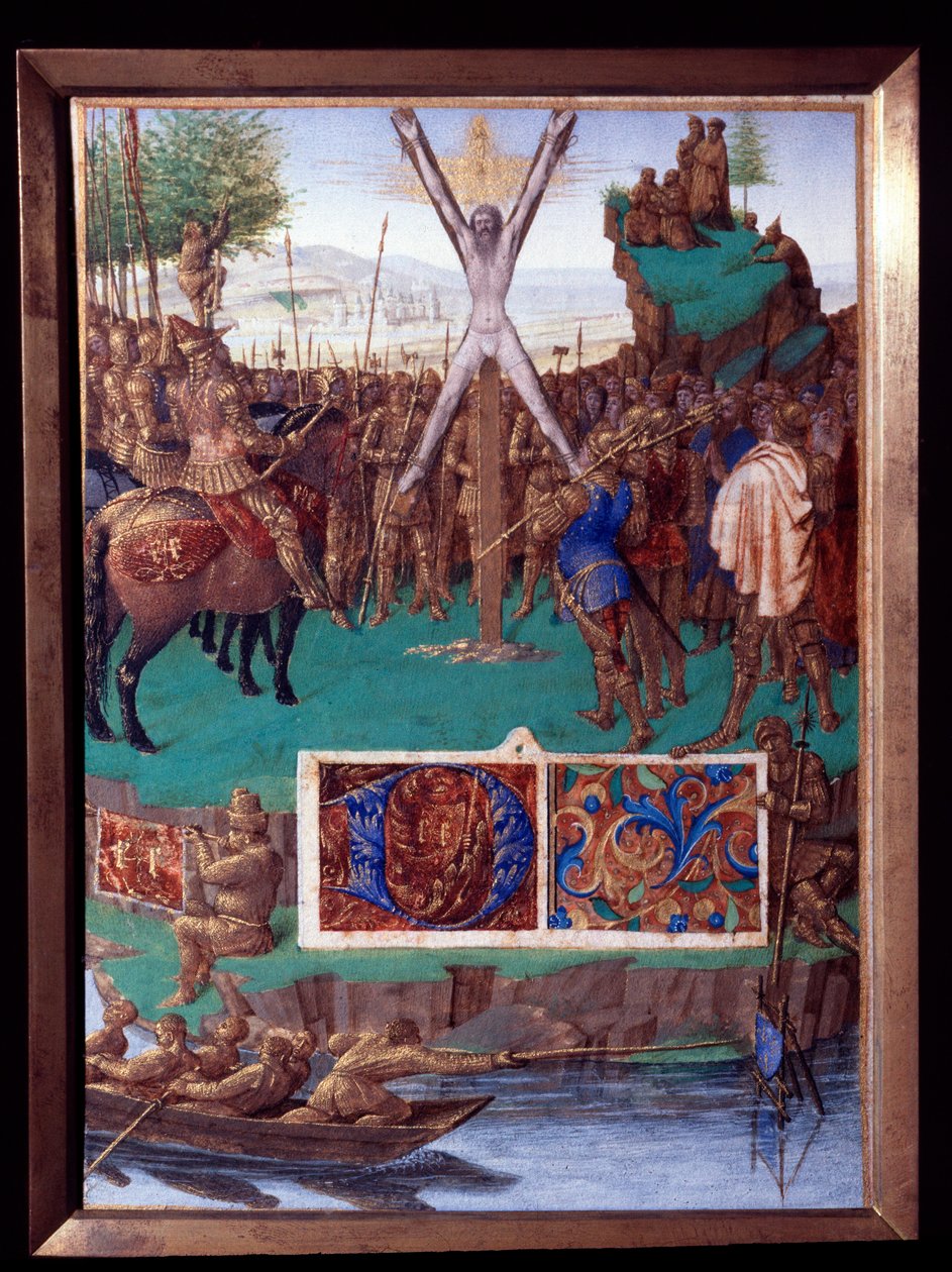 Pyhän Andren marttyyri ristiinnaulittaa pienoismallin Jean Fouquet