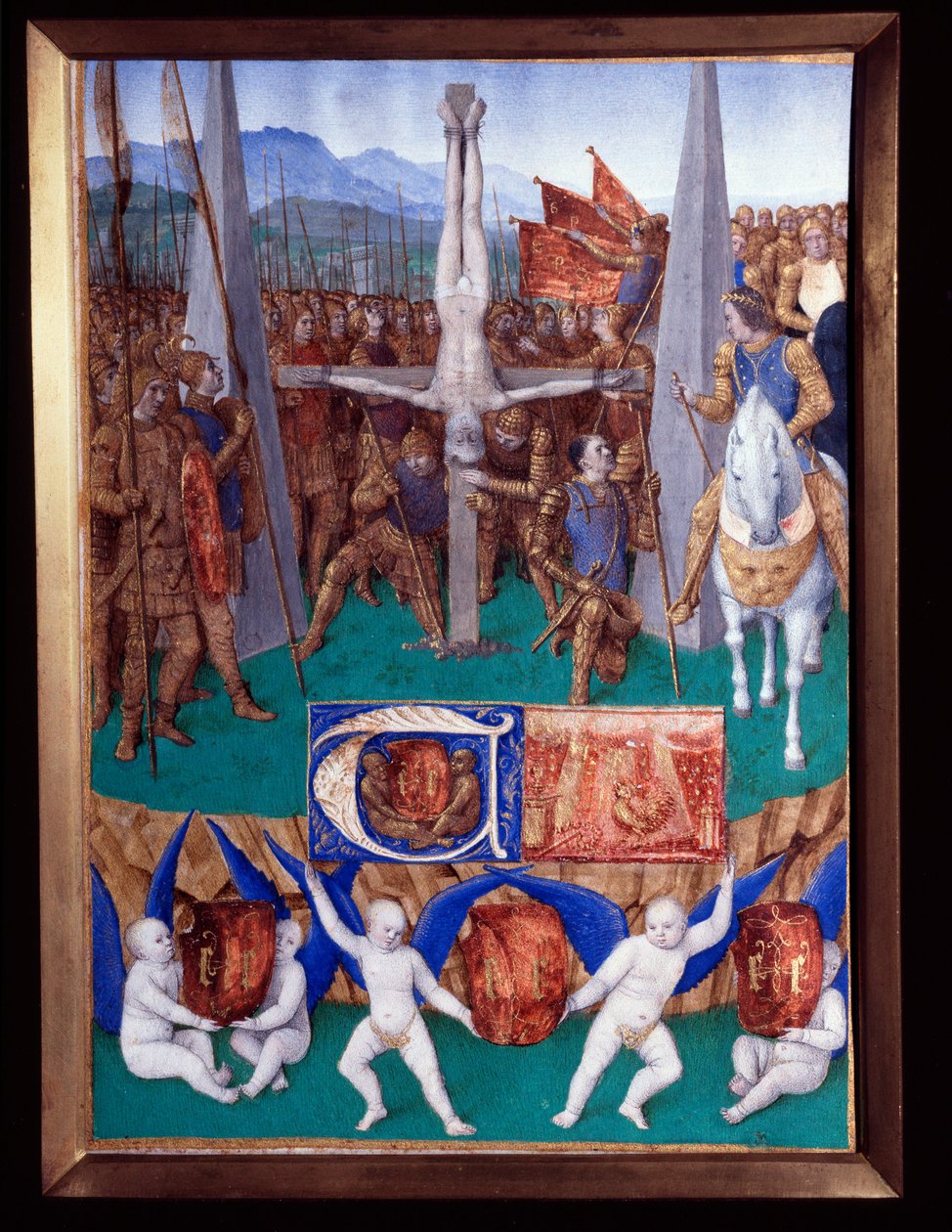 Pyhän Pietarin marttyyrikuolema Pienoiskuva Jean Fouquet