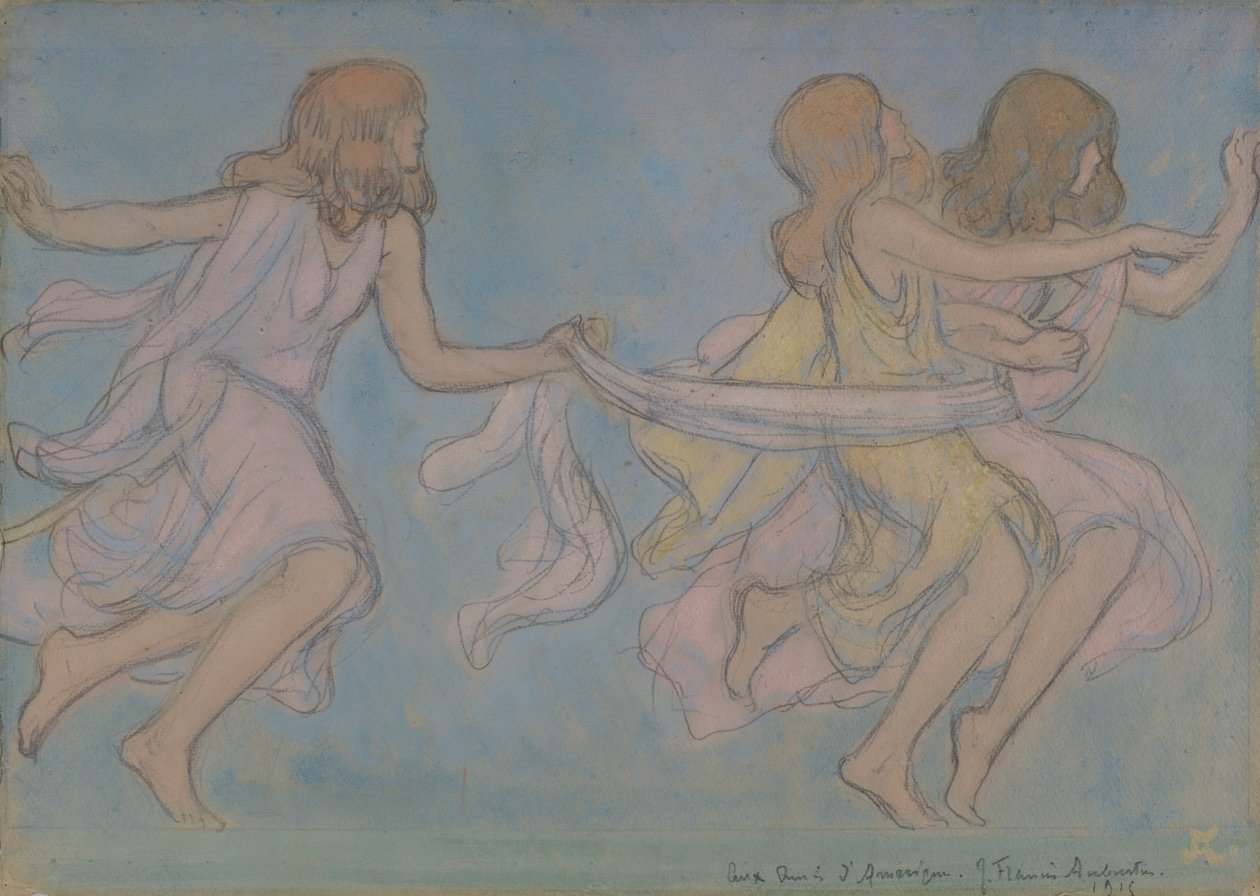 Lapset leikkimässä, 1915. tekijältä Jean Francis Auburtin