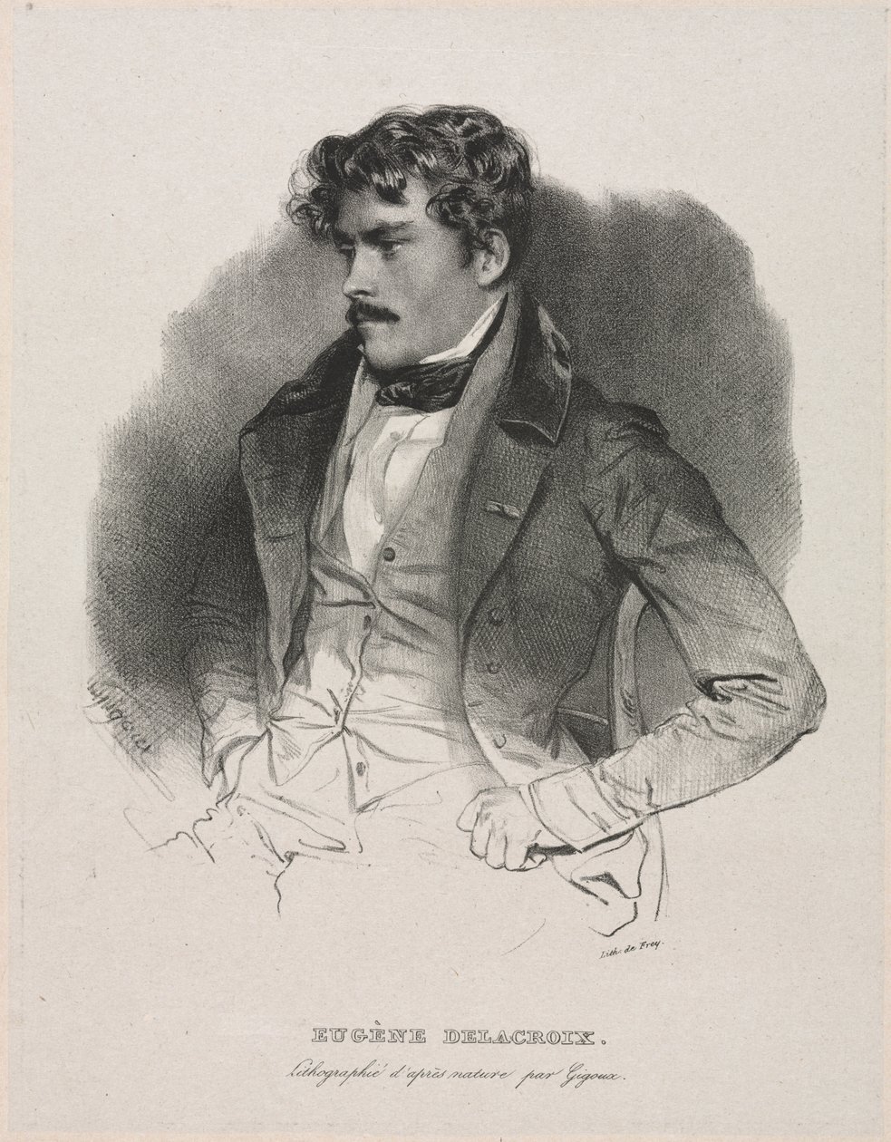 Eugène Delacroix tekijältä Jean Francois Gigoux