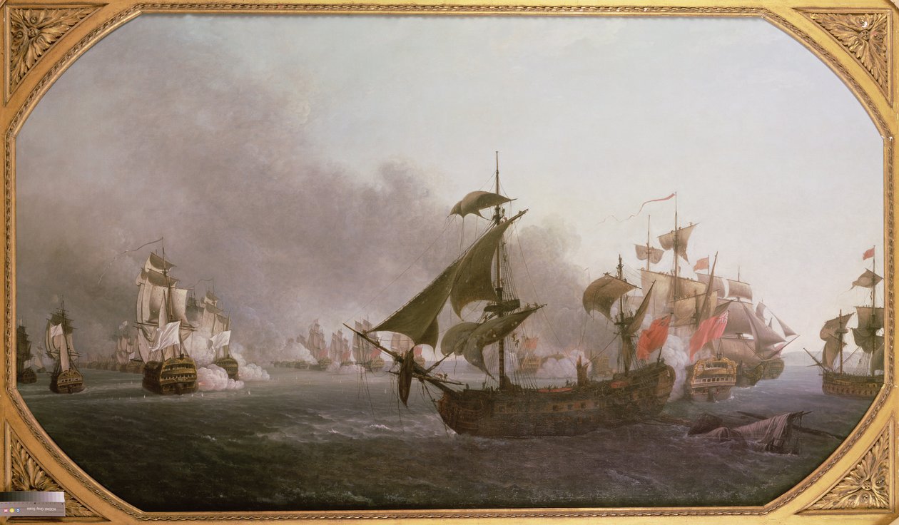 Meritaistelu Grenadan saaren edustalla, 6. heinäkuuta 1779, 1788. tekijältä Jean Francois Hue