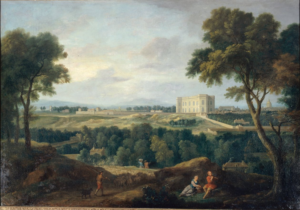 Observatorio Butte aux Cailles -vuorelta katsottuna, noin 1710 (öljy kankaalle). tekijältä Jean Francois I Millet