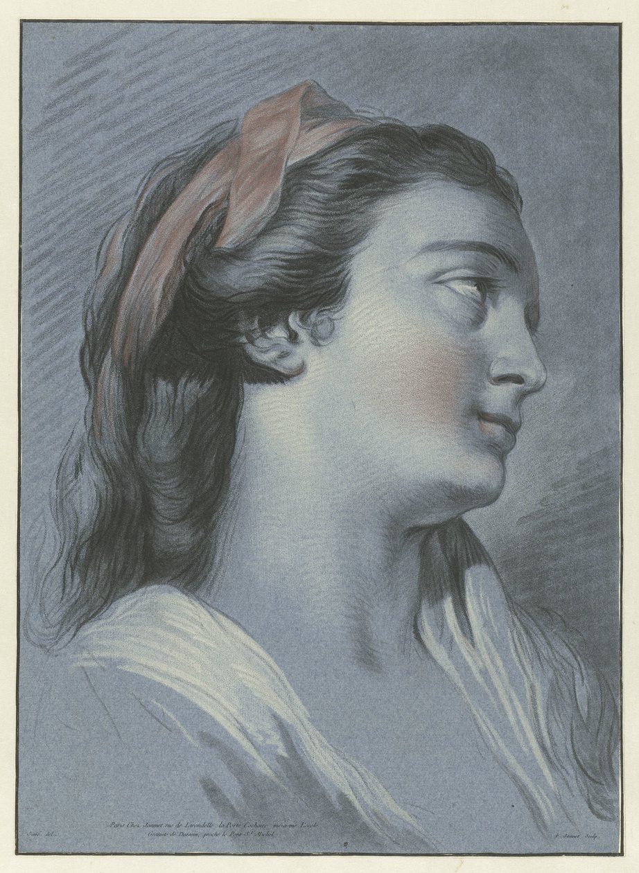 Nuoren naisen pää Tete de femme tekijältä Jean Francois Janinet