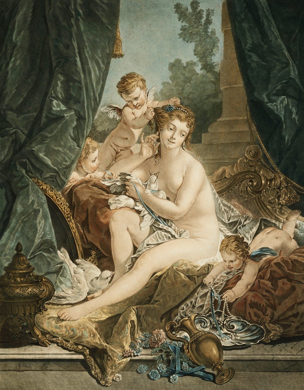Venuksen wc, Francois Boucherin jälkeen, 1783 tekijältä Jean Francois Janinet