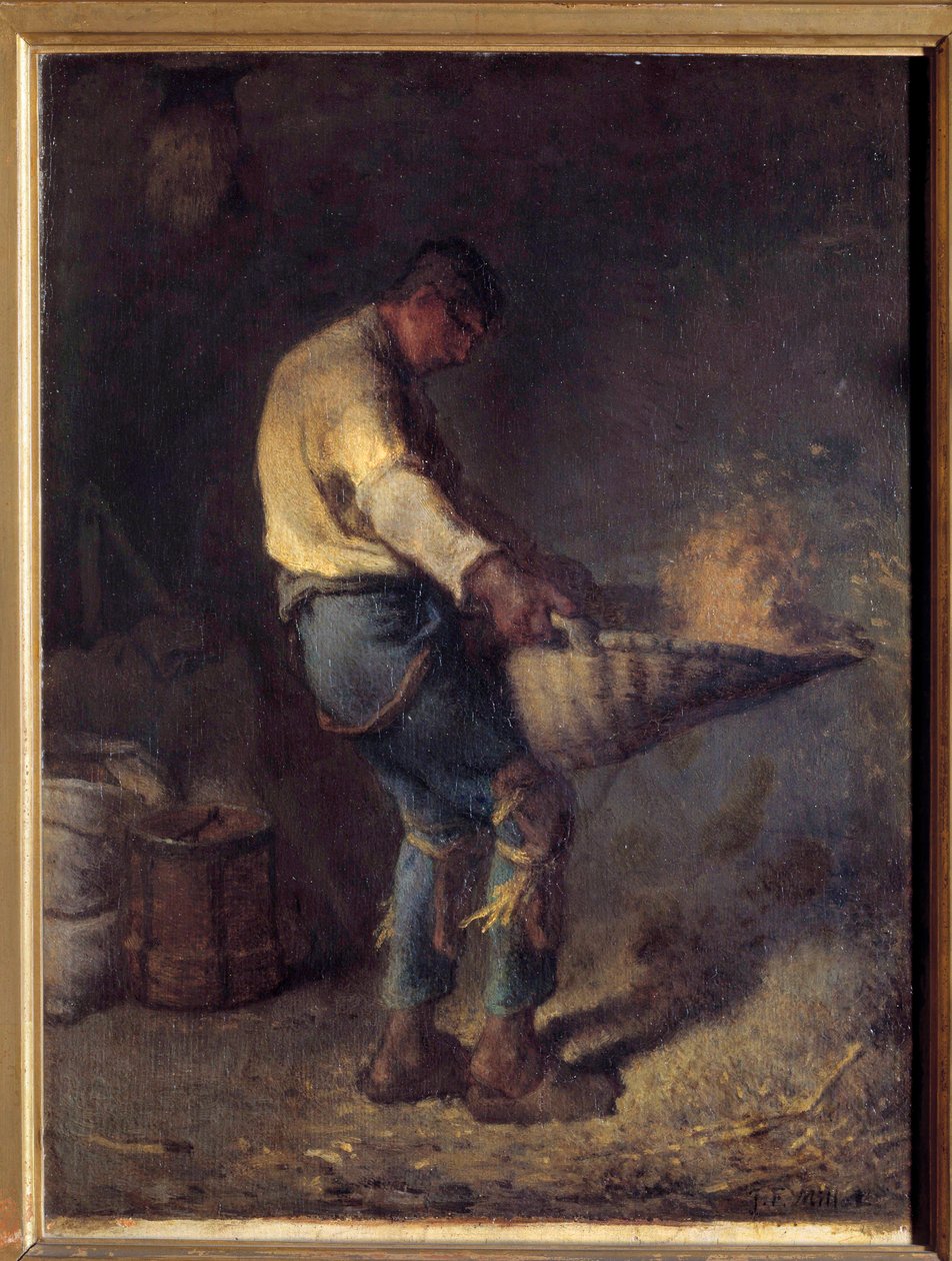 Jean Francois Milletin (1814-1875) Vanneur-maalaus 1800-luvun aurinko. 0,38x0,29 m tekijältä Jean Francois Millet