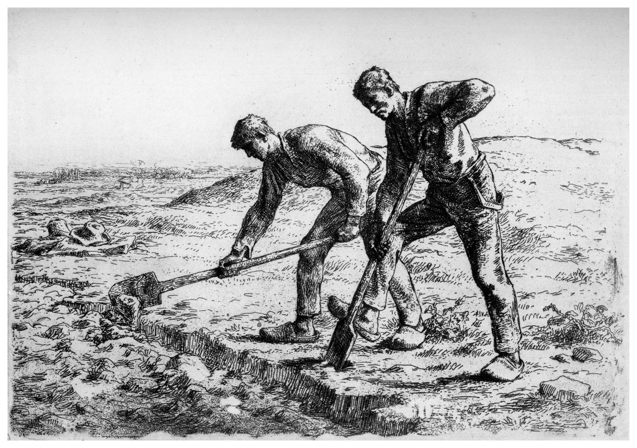 Diggers, c1835-1875 1924 tekijältä Jean Francois Millet