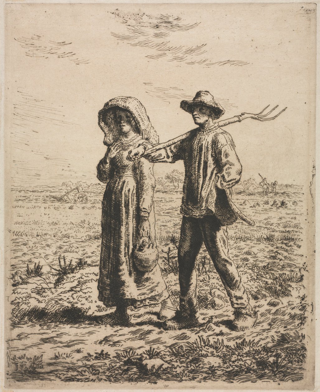 Menossa töihin tekijältä Jean Francois Millet