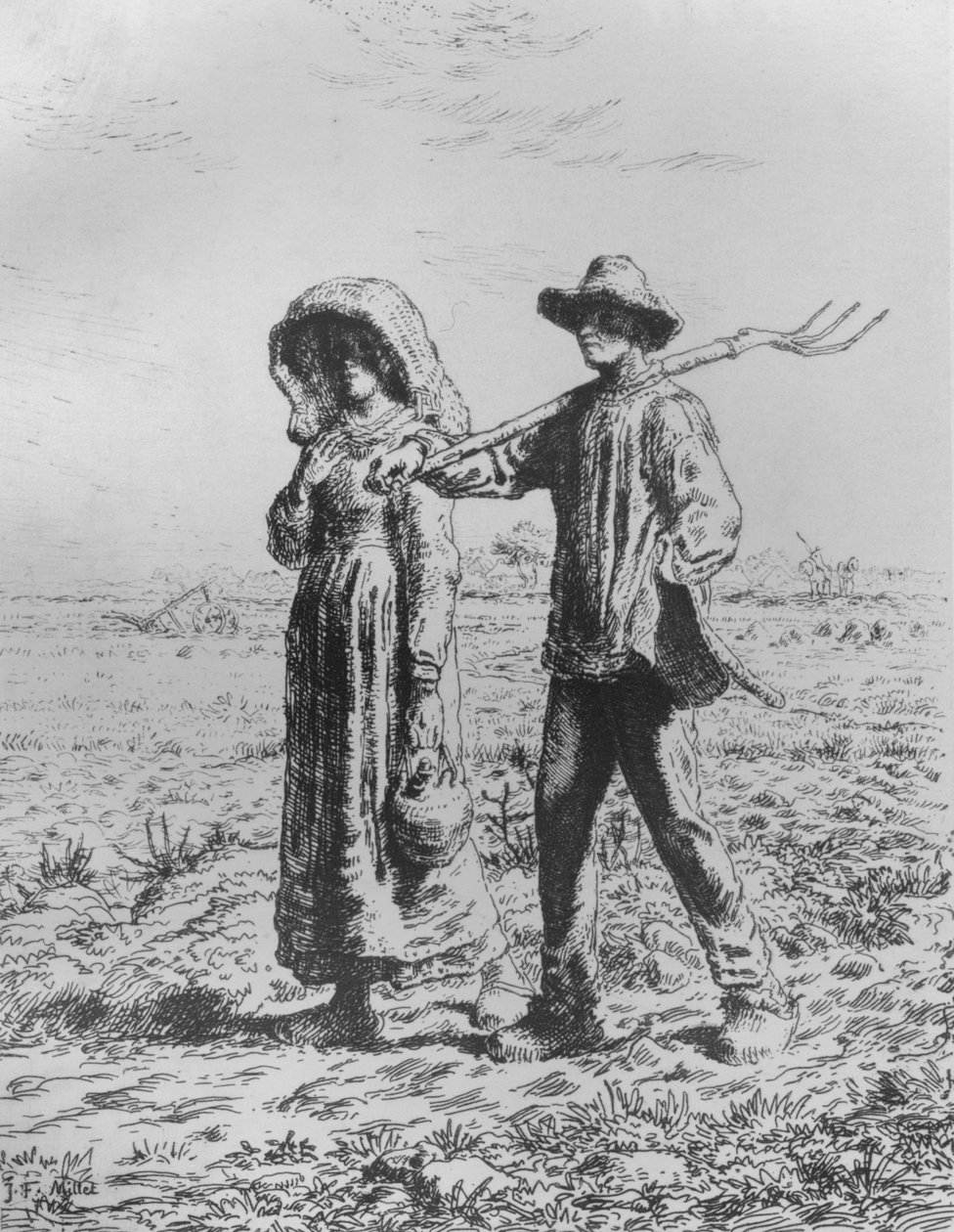 Lähti töihin, 1863 tekijältä Jean Francois Millet