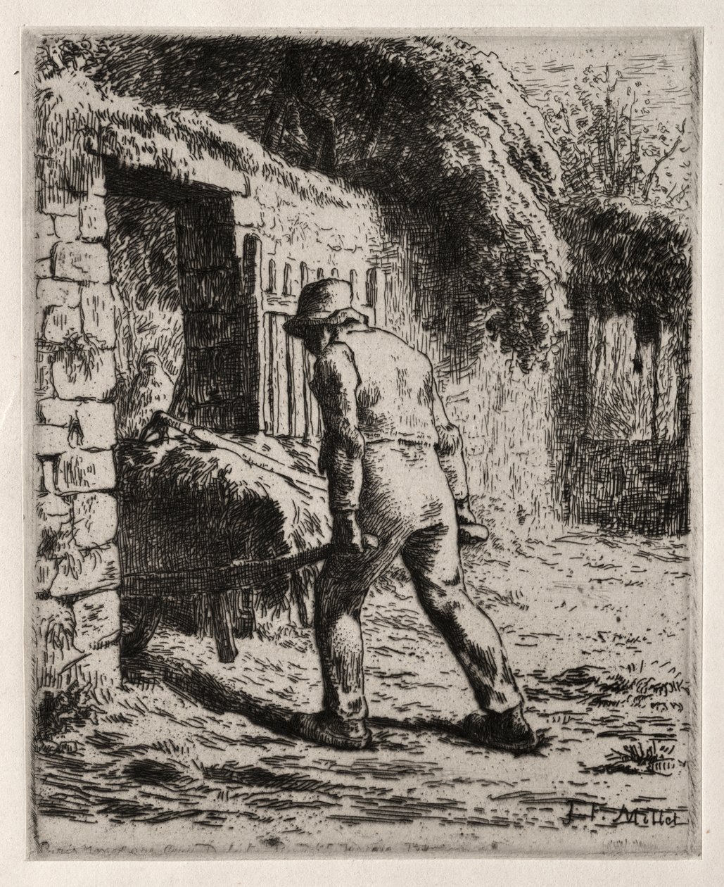 Talonpoika palaa lantakasasta tekijältä Jean Francois Millet