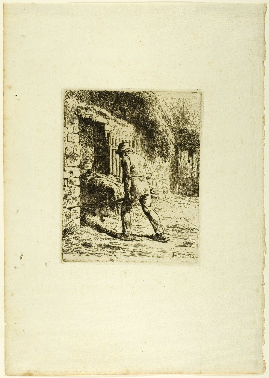 Talonpoika kottikärryllä tekijältä Jean Francois Millet