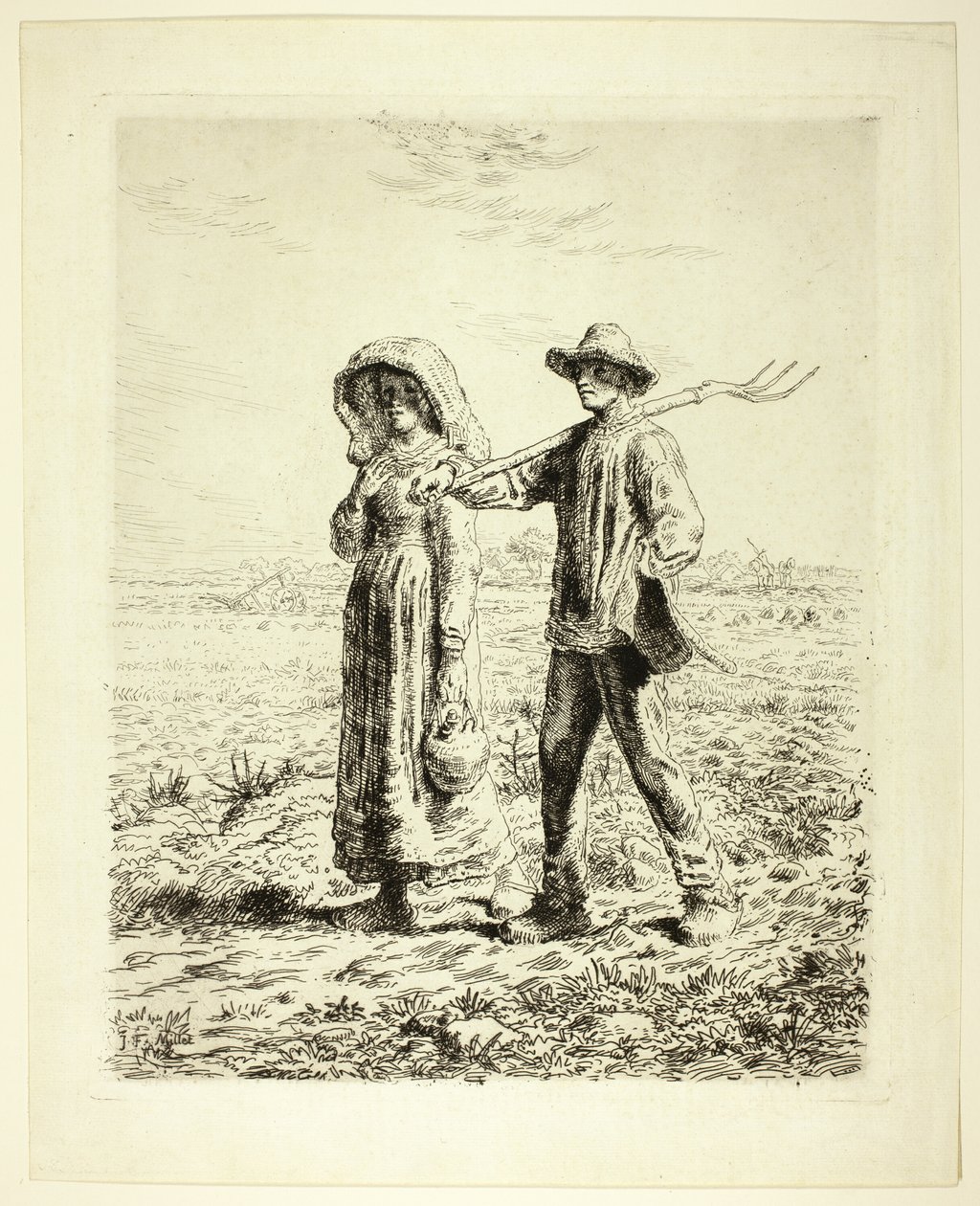 Talonpojat töihin tekijältä Jean Francois Millet