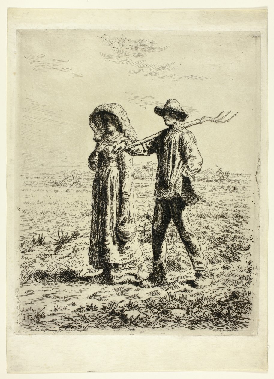 Talonpojat töihin tekijältä Jean Francois Millet