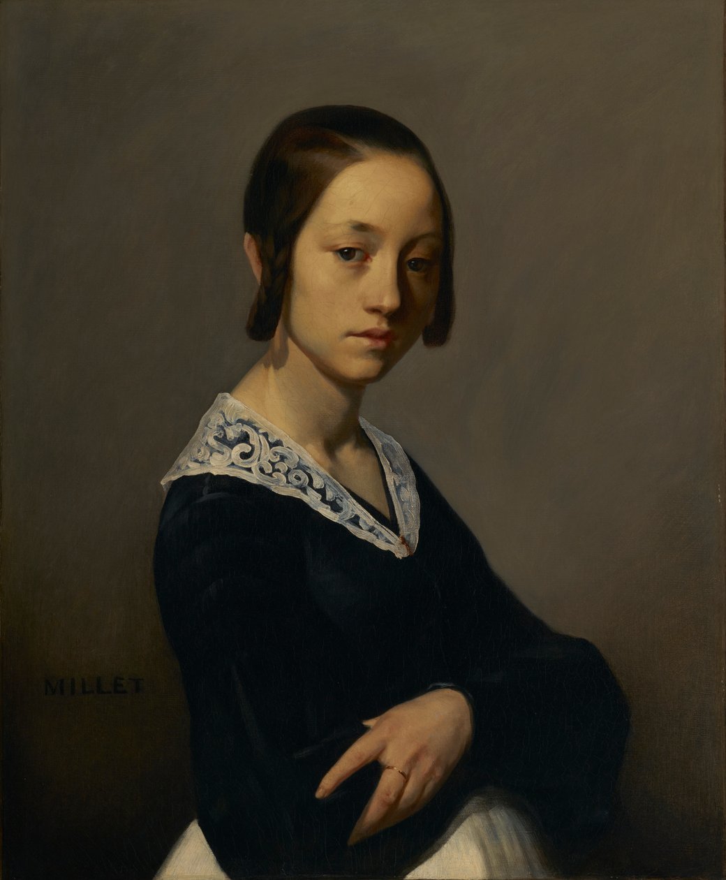Louise-Antoinette Feuardentin muotokuva, 1841 tekijältä Jean Francois Millet