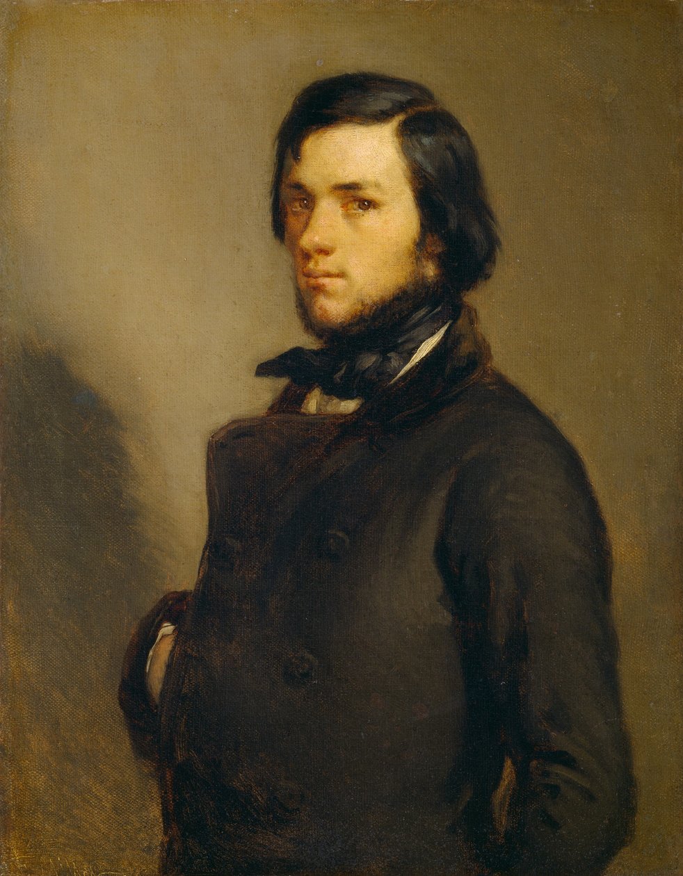 Miehen muotokuva, c. 1845. tekijältä Jean Francois Millet