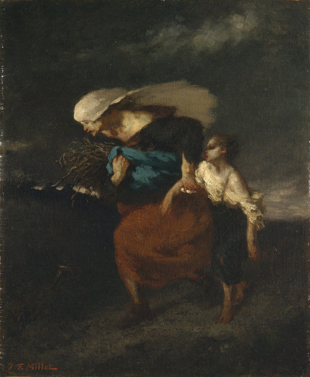 Myrskystä vetäytyminen, noin 1846 tekijältä Jean Francois Millet