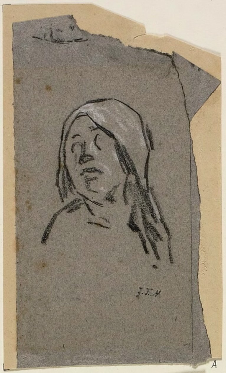 Tutkimus naisen pää tekijältä Jean Francois Millet