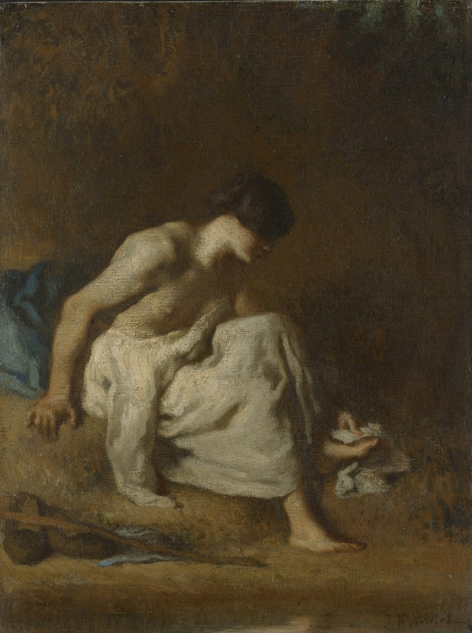 Kylpylä, 1846-48 tekijältä Jean Francois Millet