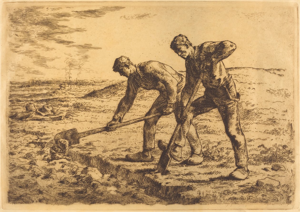 Kaivaajat (Les becheurs) tekijältä Jean Francois Millet