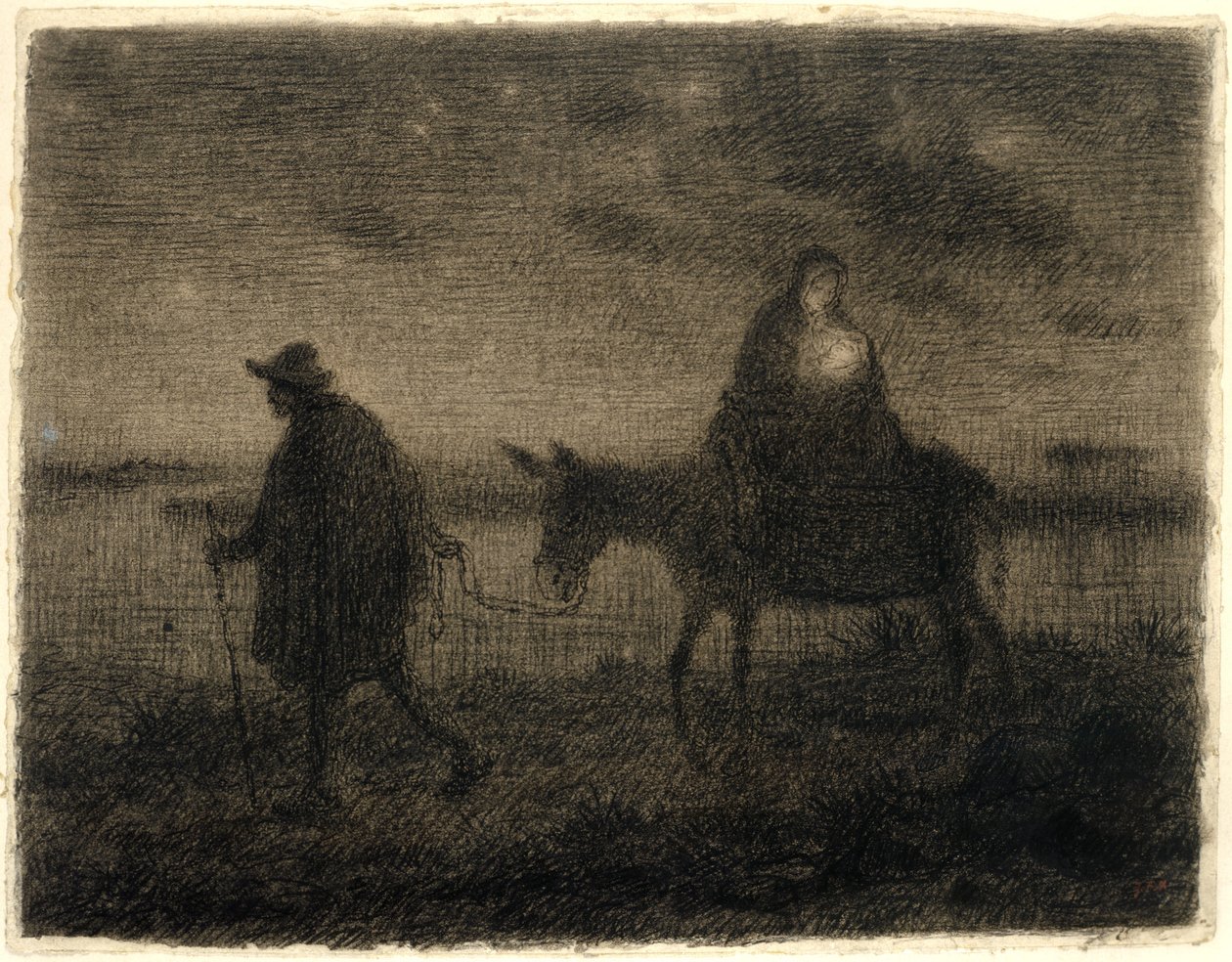 Lento Egyptiin, noin 1864 tekijältä Jean Francois Millet