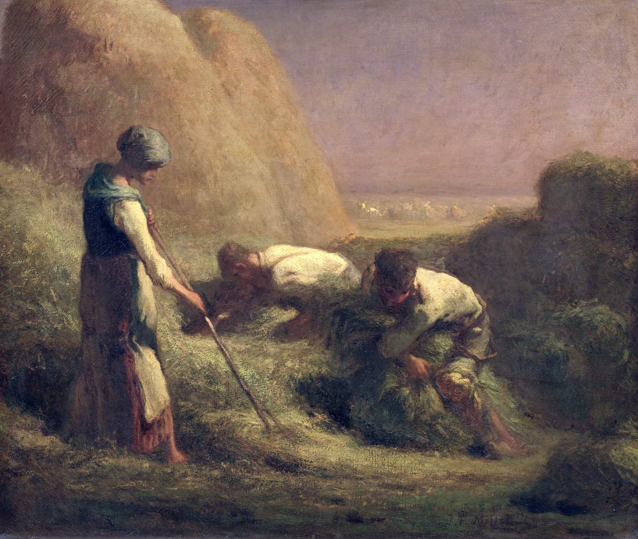 The Hay Trussers, 1850-51 tekijältä Jean Francois Millet