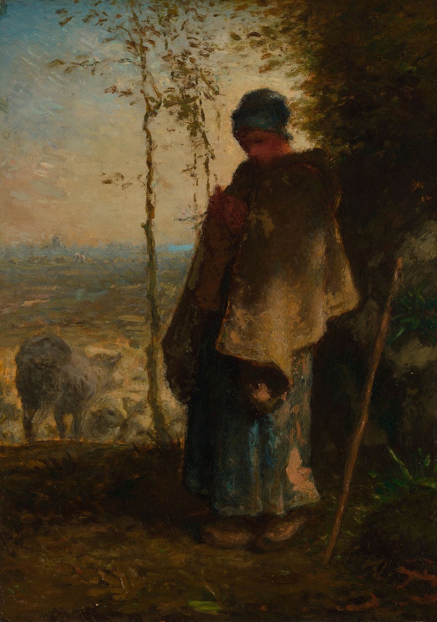 Pieni paimentar, 1868-72 tekijältä Jean Francois Millet