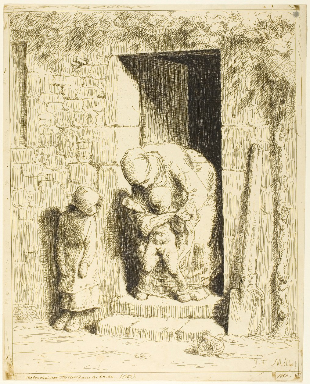Äidin varotoimet tekijältä Jean Francois Millet