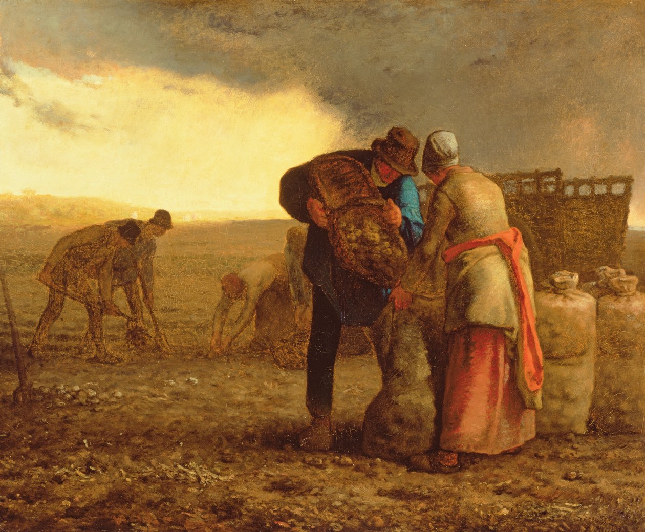 Perunasato, 1855 tekijältä Jean Francois Millet
