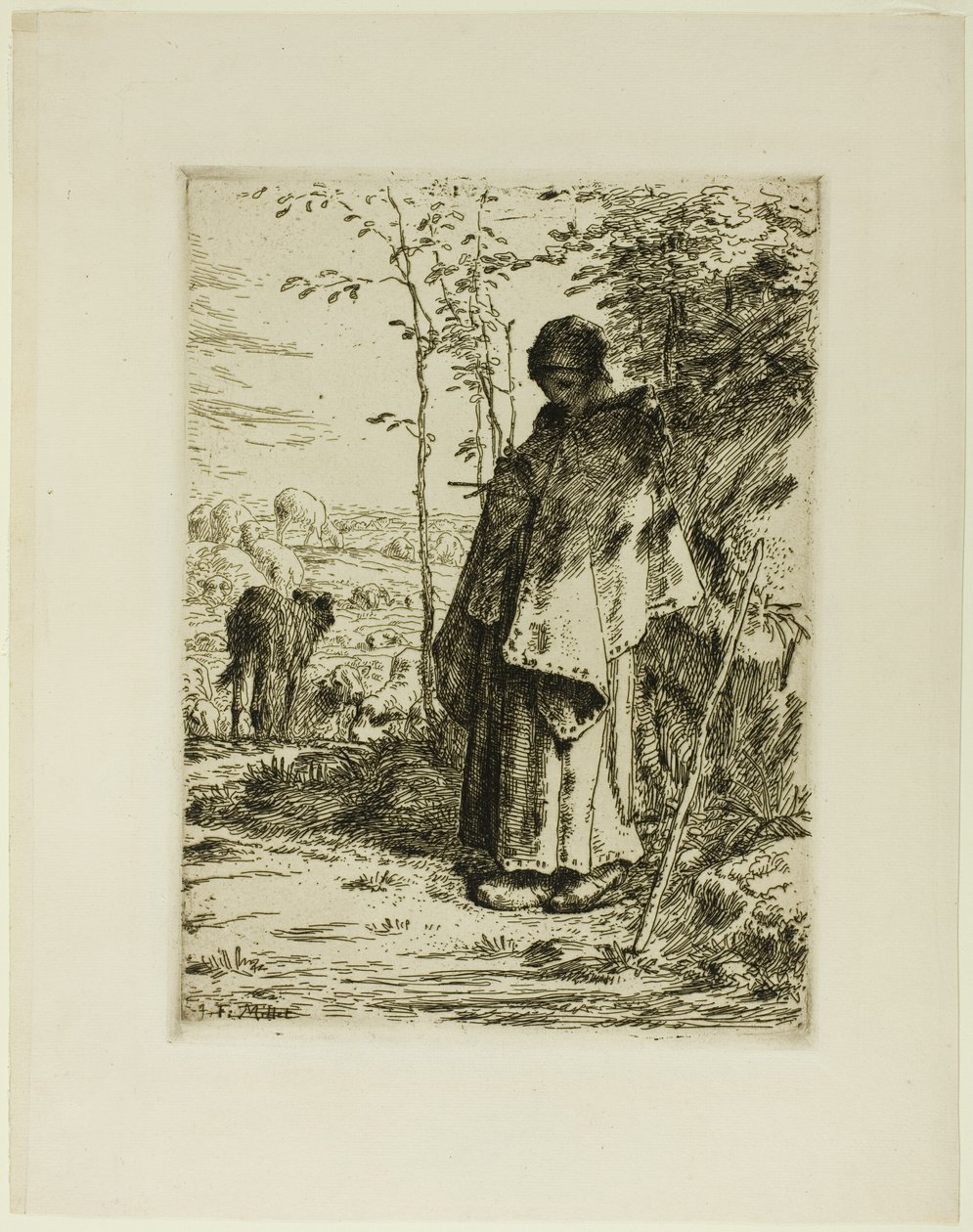 Paimentar neule tekijältä Jean Francois Millet