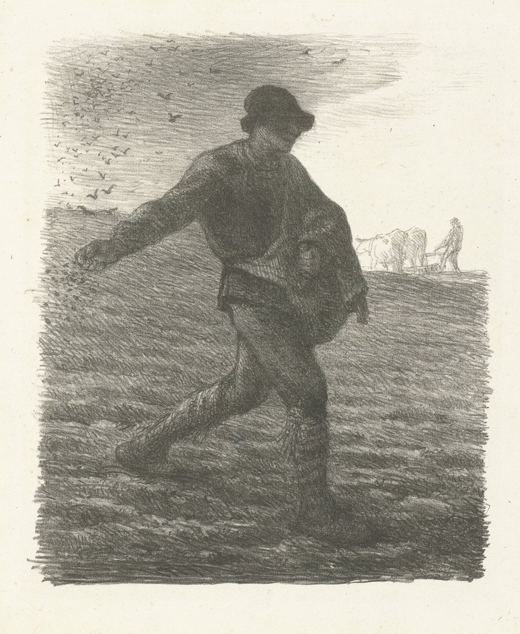 Kylväjä, 1851 tekijältä Jean Francois Millet