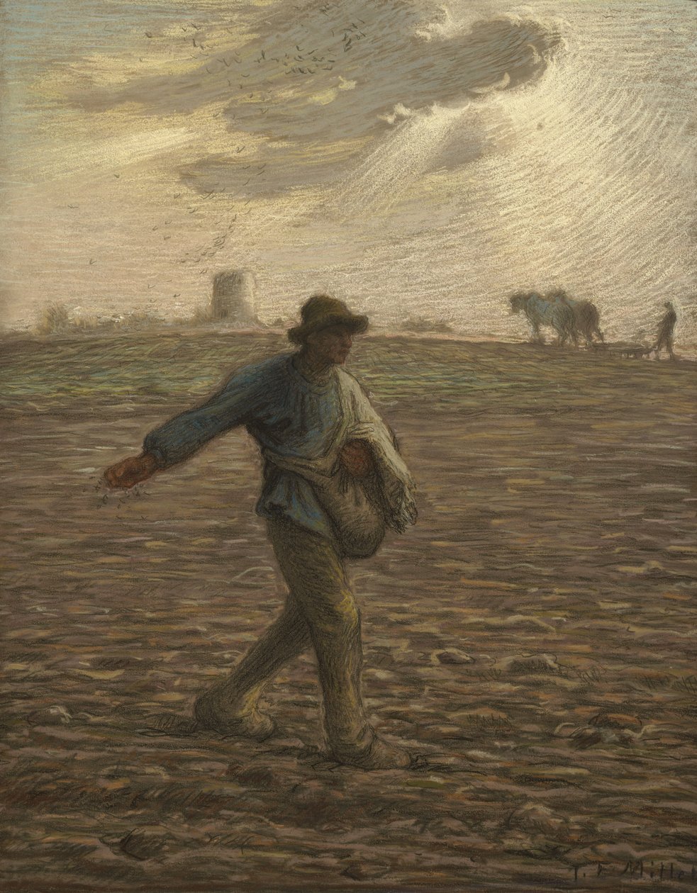 Kylväjä, noin 1865 tekijältä Jean Francois Millet