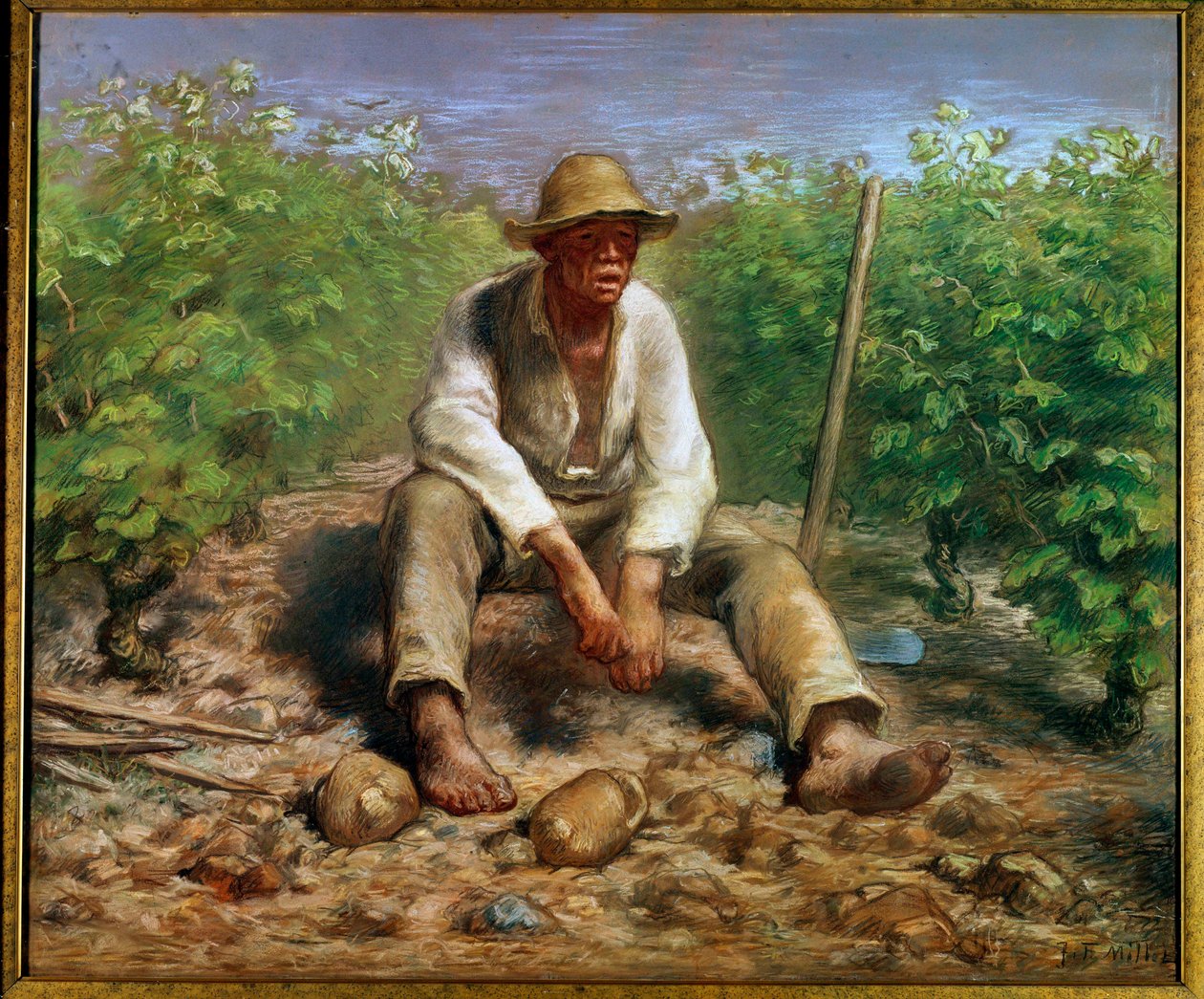 Viininvalmistaja Jean Francois Milletin (1814-1875) maalaus 1800-luvulta Haag. Rijksmuseum tekijältä Jean Francois Millet