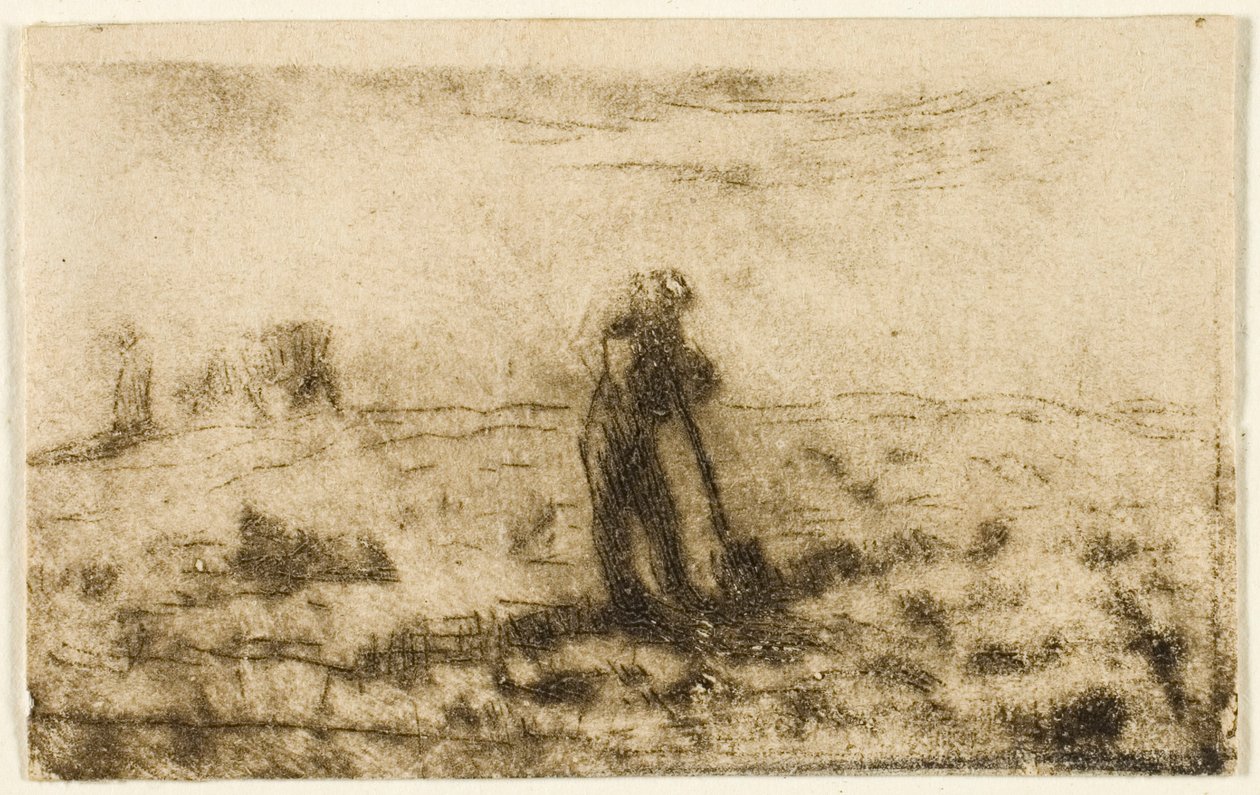 Nainen hengailla vaatteita tekijältä Jean Francois Millet
