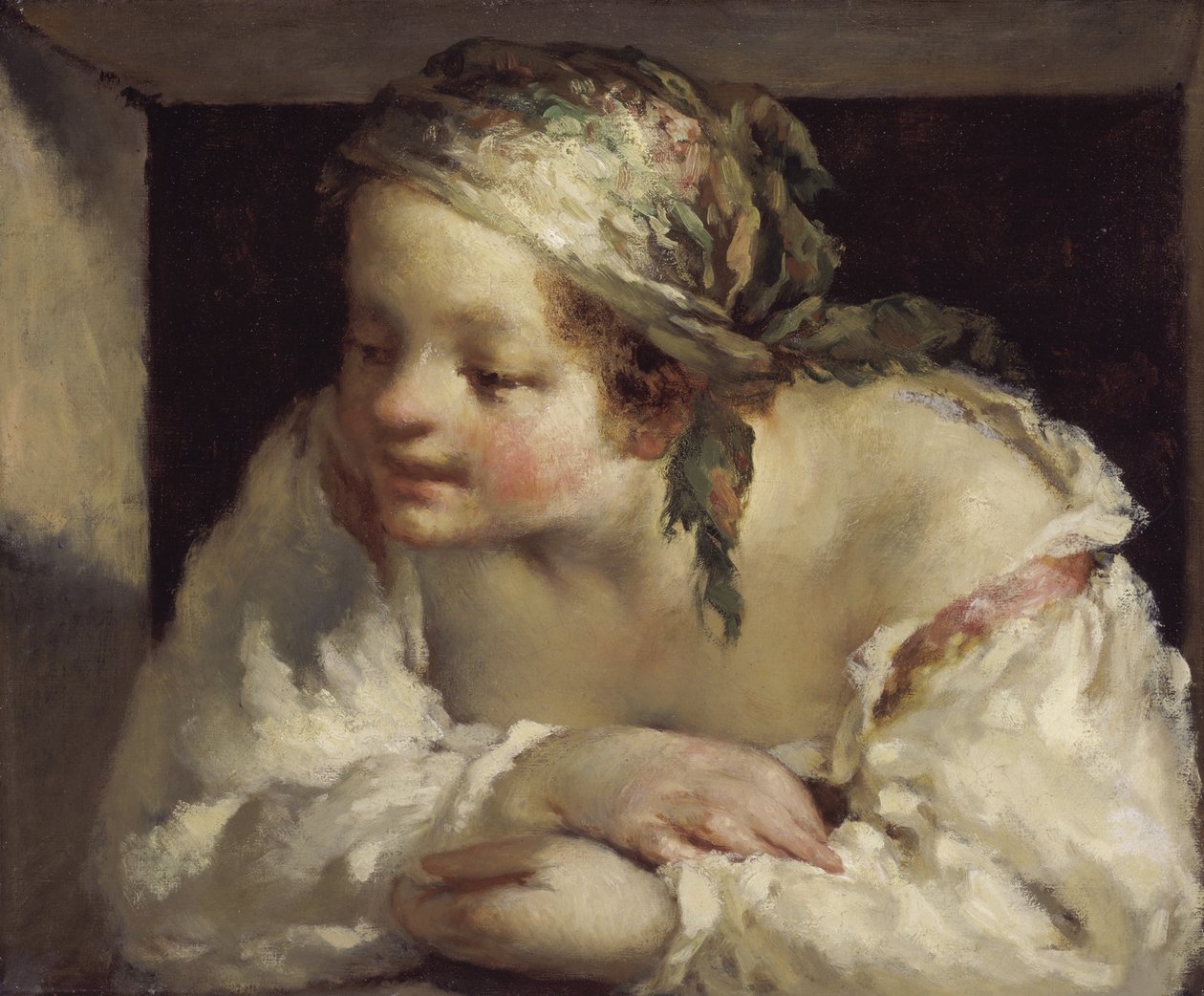 Nuori nainen, 1844-45 tekijältä Jean Francois Millet