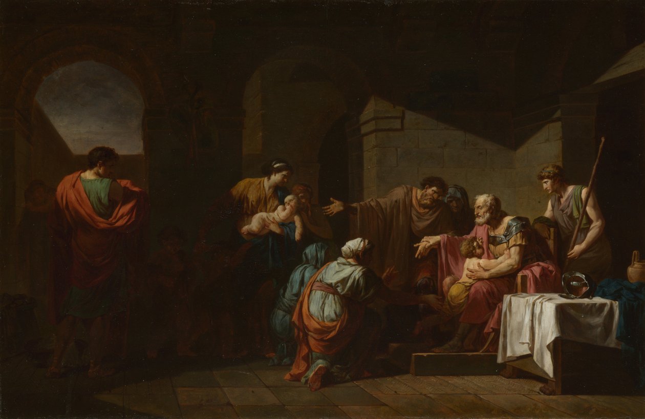 Belisarius sai vieraanvaraisuutta talonpojalta, 1779 tekijältä Jean François Pierre Peyron