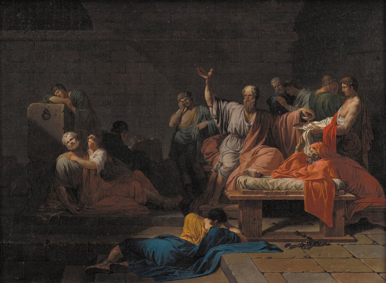 Sokrateen kuolema, noin 1786 tekijältä Jean François Pierre Peyron