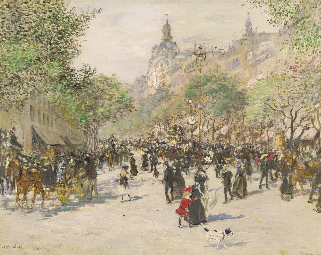 Boulevard Haussmann tekijältä Jean Francois Raffaelli