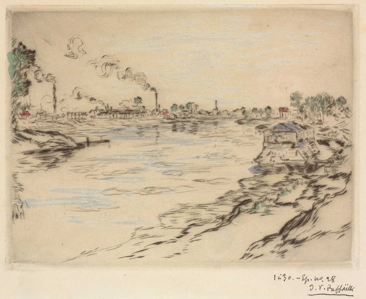 Seine, Asnières, 1894. tekijältä Jean Francois Raffaelli