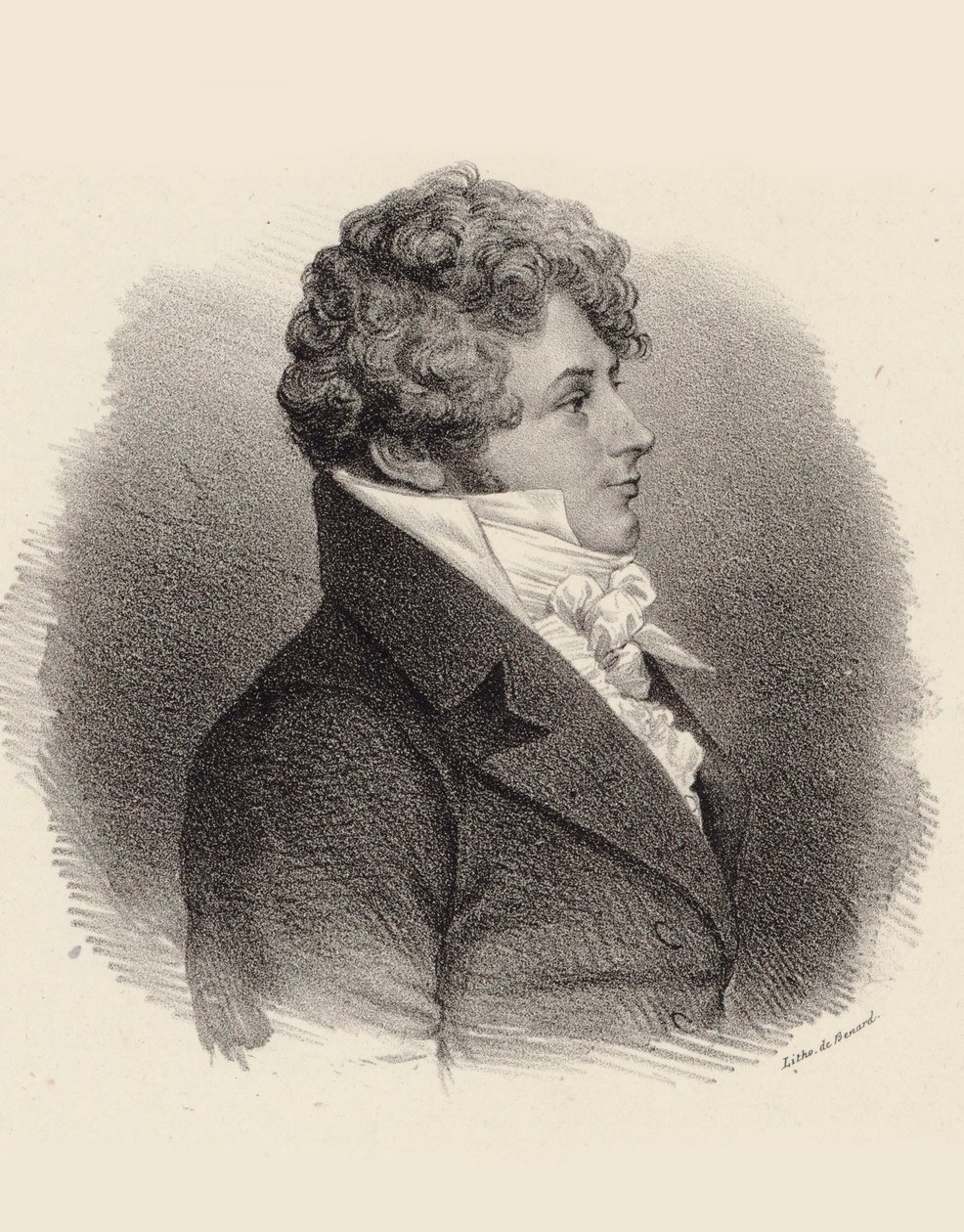 Pianisti ja säveltäjä Daniel Steibeltin muotokuva 1765-1823, 1834. tekijältä Jean François Benard