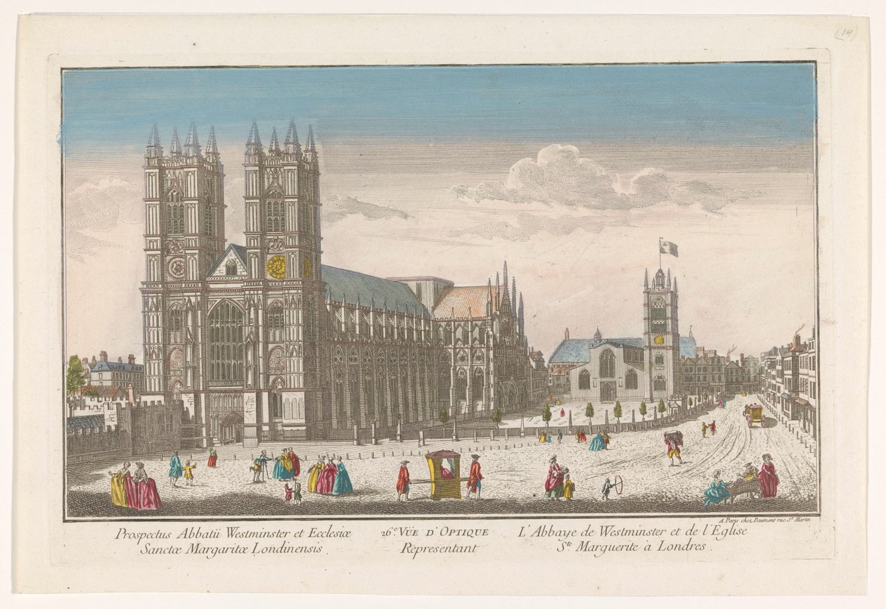 Näkymä Westminster Abbeylle ja St Margaret