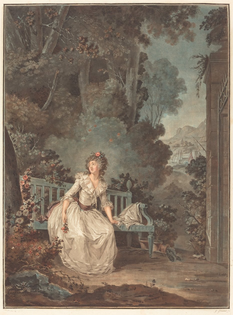 Nina, ou La Folle par amour (Nina tai Rakkauden vihainen nainen) tekijältä Jean François Janinet after Claude Hoin
