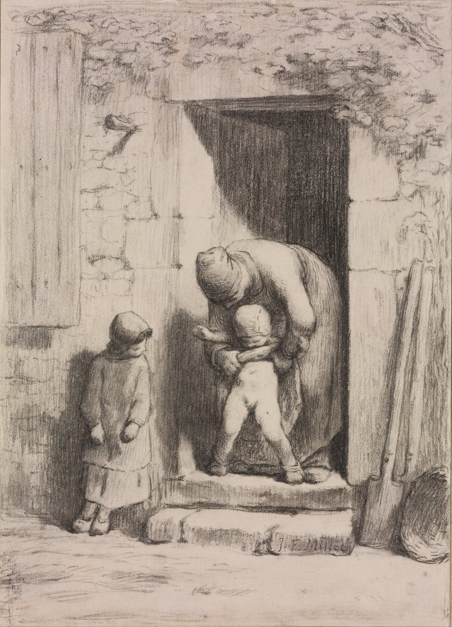 Äidin huolenpito tekijältä Jean-Francois Millet