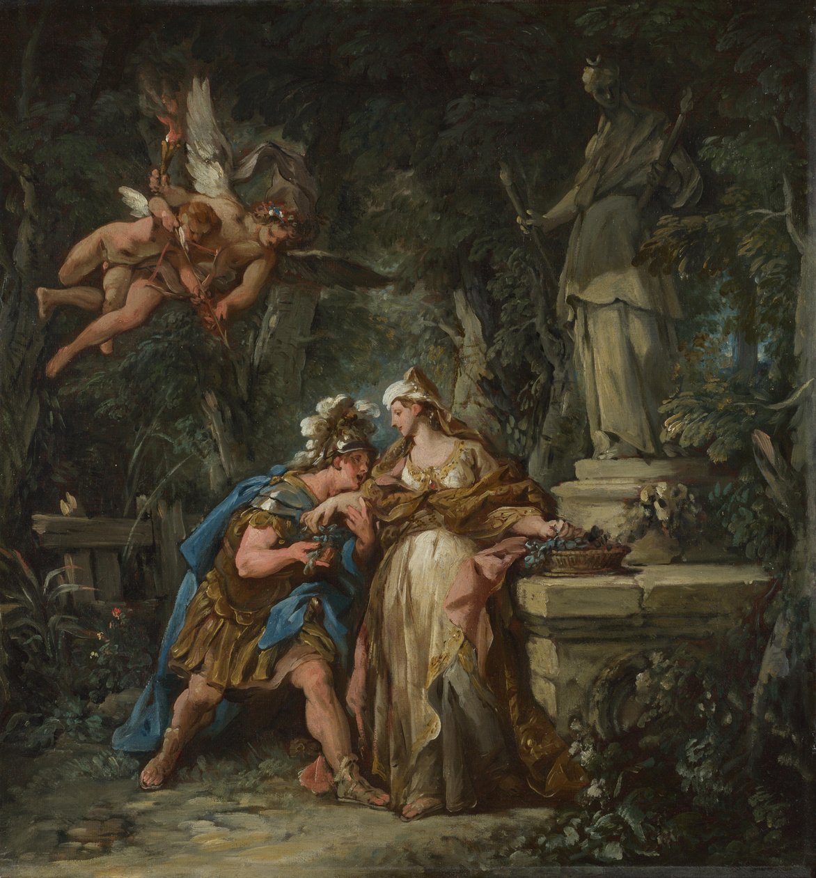Jason vannoi ikuisen kiintymyksen Medealle, 1743 tekijältä Jean François de Troy