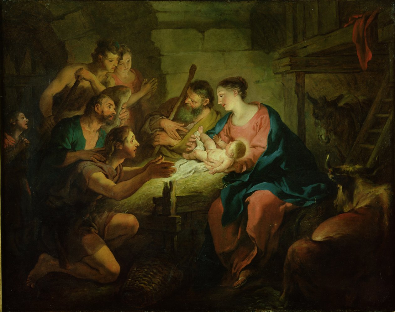 Paimenten palvonta, 1725 tekijältä Jean François de Troy