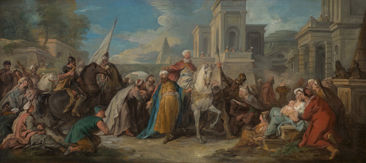 Mordokain voitto, n. 1736. tekijältä Jean François de Troy