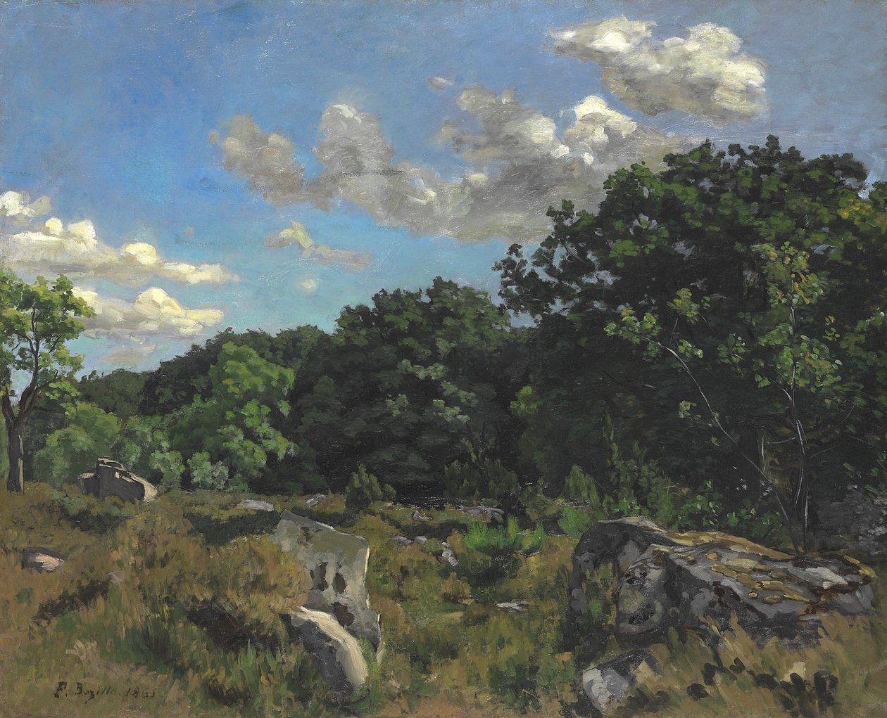 Maisema Chaillyssa, 1865 tekijältä Jean Frederic Bazille